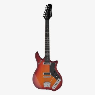 Hagstrom Impala Retroscape Electric Guitar in Cherry Sunburst Gloss