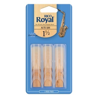 Rico Royal RJB0315 Alto Saxophone Reeds 1.5 Strength In 3-Reeds Pack