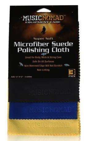 MusicNomad Microfiber Polishing Cloth-3 Pack (MN203)