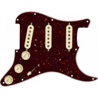 Fender Pre-Wired Strat Pickguard, Custom Shop Custom 69 SSS, Tortoise Shell 11 Hole PG