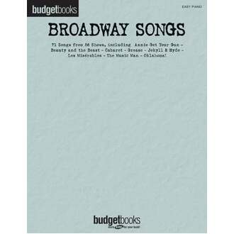 Budget Books Broadway Songs Easy Piano