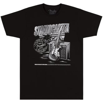 Fender Stratocaster 70th Anniversary Tee, Black, S