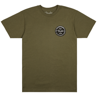 Fender Stratocaster 70th Anniversary Badge Tee, Olive, S