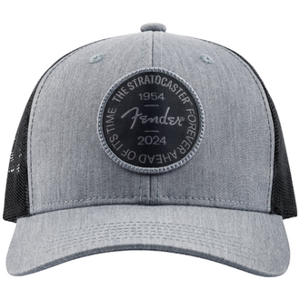 Fender Stratocaster 70th Anniversary Badge Hat, Gray Heather, One Size