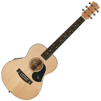 Maton EM-6 Mini Acoustic-Electric Guitar Bunya Pine Top Satin Finish In Case