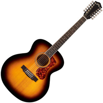 Guild F-2512EATB Deluxe 12-String Acousticd Electric Guitar in Antique Burst