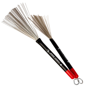 Headhunters Jazz Rock Brush Fully Retractable Wire Drum Brushes, 1 Pair