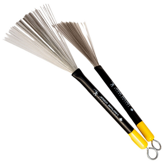 Headhunters Jazz Brush Fully Retractable Wire Drum Brushes, 1 Pair