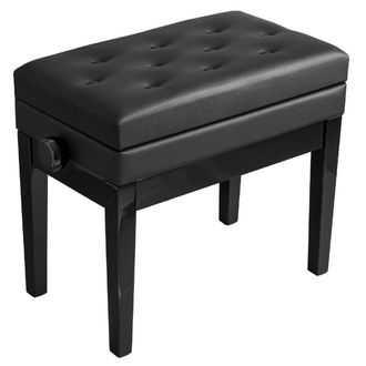 Hemingway HPB25B Deluxe Piano Bench - Black