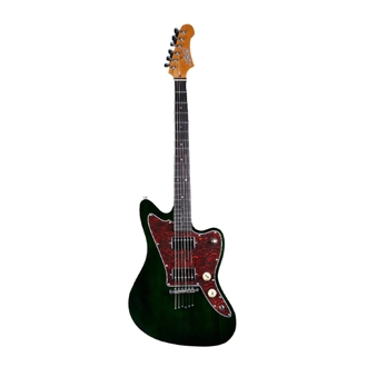 Jet Guitars JJ-350 Jazz Master Style guitar - Transparent Green