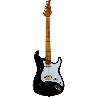 Jet JS-800 Classic Electric Guitar Roasted Maple Neck - Black Relic