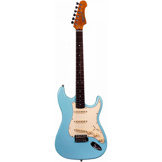 JET JT-300-BL-R SS Electric Guitar with Rosewood Fretboard and Roasted Maple Neck in Sonic Blue