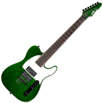 ESP SCT-607, 7 String Baritone Guitar - Green Sparkle