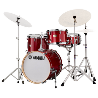 The Yamaha Stage Custom Crosstown Bop 4-Piece Birch Drum Kit Cranberry Red