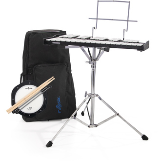 Majestic MK32P Percussion Kit (Glockenspiel, Practice Pad) w/ Backpack Case (AK32P)