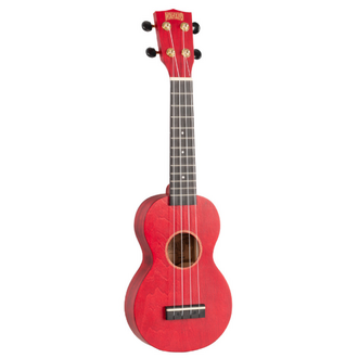 Mahalo Slimline Series Soprano Ukulele Trans Red