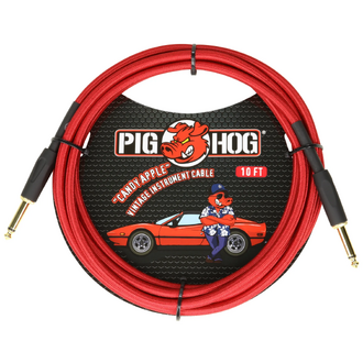 Pig Hog Candy Apple Red Instrument Cable 10ft