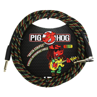 Pig Hog "Rasta Stripes" Instrument Cable 10ft