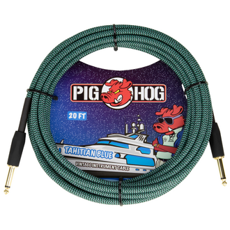 Pig Hog "Tahitian Blue" Instrument Cable 20ft