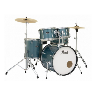 Pearl Roadshow 20" 5-Pcs Fusion Drum Kit W/Hardware And Cymbals Aqua Blue Glitter