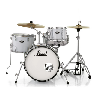 Pearl Roadshow 18" 4-Pcs Drum Kit W/Hardware And Cymbals - Pure White