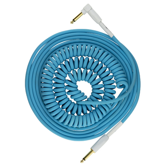 Pig Hog Half Coil Instrument Cable 30 ft Daphne Blue