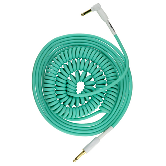 Pig Hog Half Coil Instrument Cable 30 ft Seafoam Green