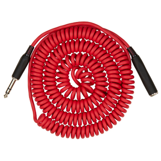 Pig Hog Hex Series Coiled Headphone Extension Cable 1/4 Inch - Candy Apple