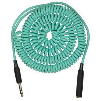 Pig Hog Hex Series Coiled Headphone Extension Cable 1/4" - Seafoam Green