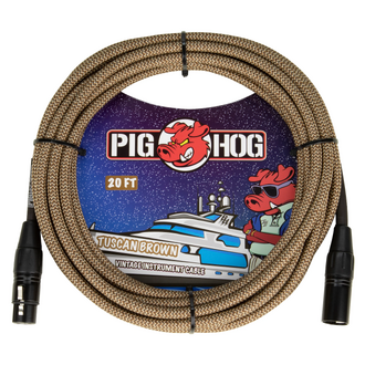 Pig Hog "Tascan Brown" Woven Mic Cable 20ft