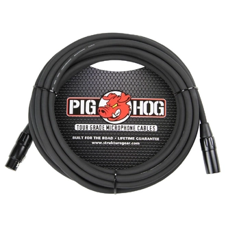 Pig Hog 8mm Microphone Cable 25ft XLR (Black)