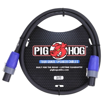 Pig Hog Speaker Cable 3ft (14 gauge wire) - SPEAKON