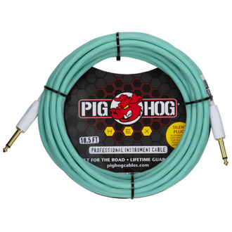 Pig Hog Hex Series Instrument Cable 18.6ft - Seafoam Green