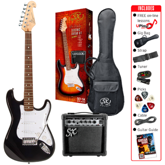 Sx 3/4 Guitar Pack - Black