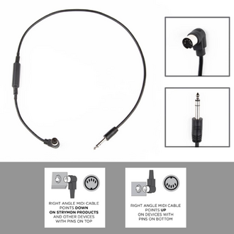 Strymon SN-MIDI-RMST 18 Inch Right Angle Midi To Straight 6.5mm Cable