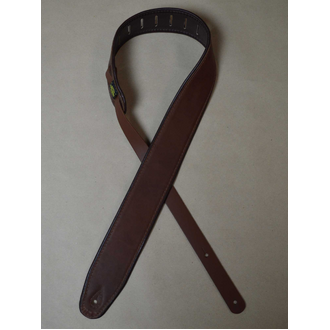 Colonial Leather 2.5" Padded Upholstery Leather Guitar Strap Tan/Brown