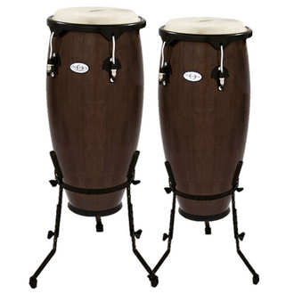 Toca 10 & 11" Synergy Series Wooden Conga Set in Tobacco Finish